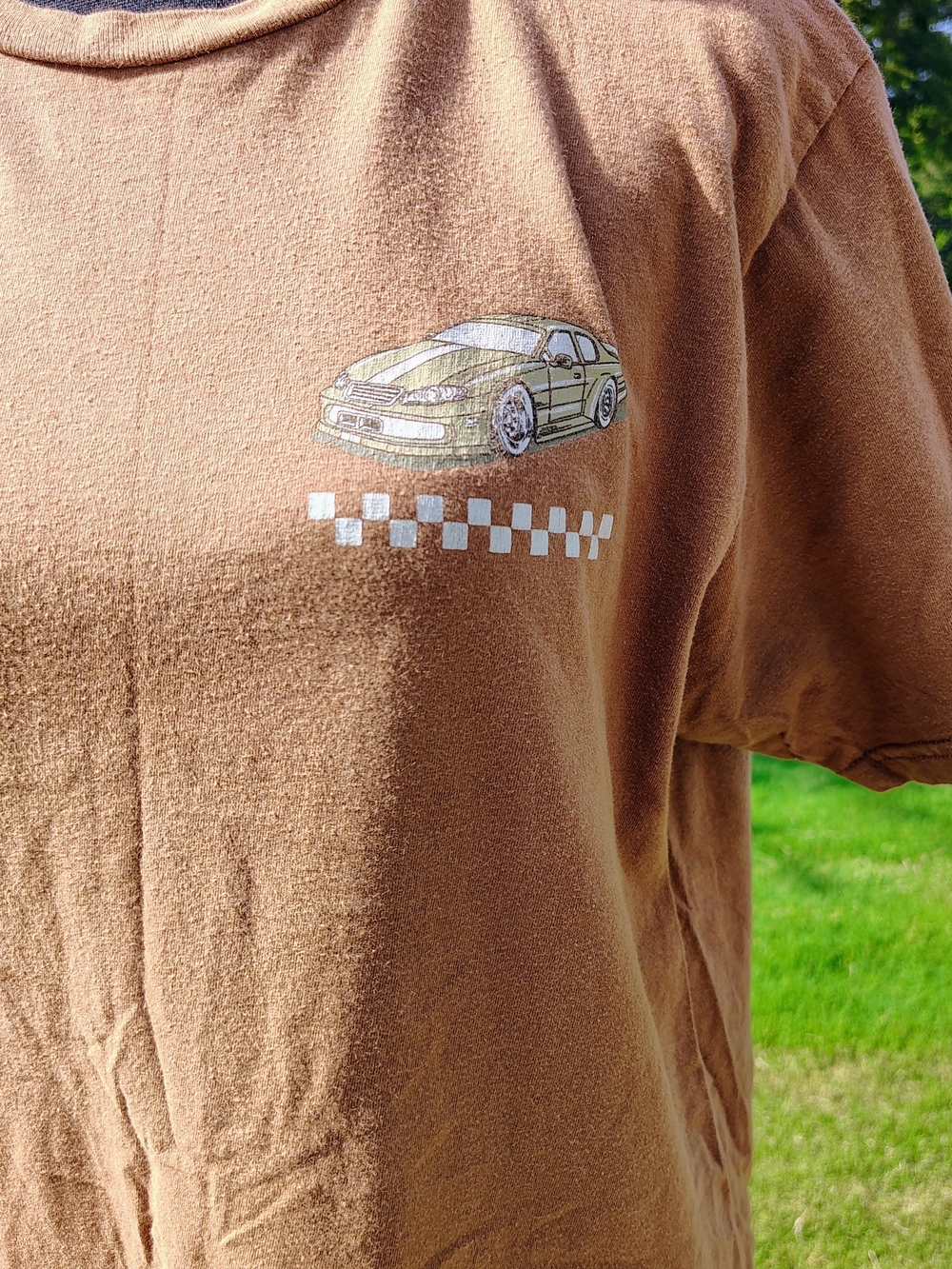 Eighty Eight Brown Short Sleeve Tee with Car Graphic